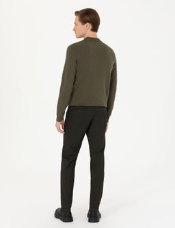 Узкие брюки из плотной ткани цвета хаки - Cacharel фото 4