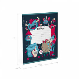 Цена за 10 шт. Тетрадь школьная ученическая ErichKrause Monsters, 12 листов, линейка (в плёнке по 10 шт.)_MIX-PACK фото 10