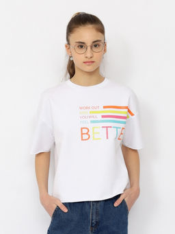 CRB wear/CSJG 63822-20-409 Футболка для девочки,белый/Ex.Cherubino