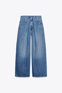 TRF HIGH-WAIST PAPERBAG JEANS - Zara фото 5