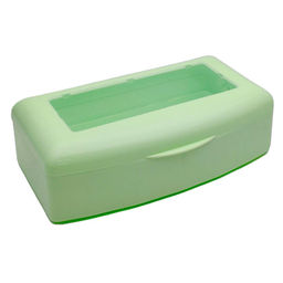 Nail Art Бокс для стерилизации и дезинфекции инструментов с прозрачной крышкой, салатовый  фото 5