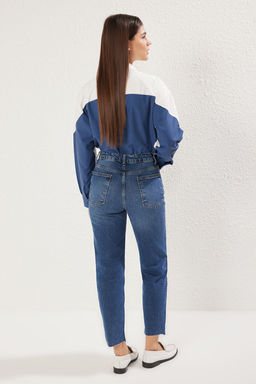 Siyah Pacas? Kesikli Normal Bel Comfort Mom Jeans TWOSS25JE00096 - Trendyolmilla фото 10
