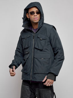 Куртка - жилетка трансформер 2 в 1 мужская зимняя темно-синего цвета 2409TS - Mtforce фото 9