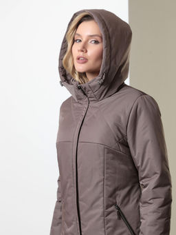 25418 Пальто коричневый - Dizzyway фото 4