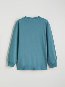 Bisiklet Yaka London Bask?l? Erkek ?ocuk Ti??rt