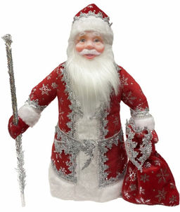 Дед Мороз 40см индивид.уп. КРАСНЫЙ - Коломеев фото 2