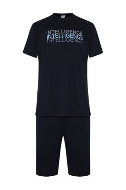 TRENDYOL MAN Gri Regular Fit Bisiklet Yaka Orme Sortlu Pijama Tak?m? TMNSS24PT00046 - Trendyolmilla фото 7