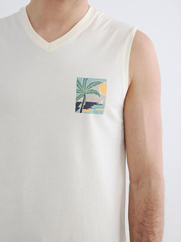 V Yaka Penye Erkek Kolsuz Ti??rt