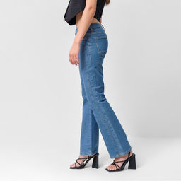 Джинсы женские клёш MIST: Denim, размер (28) 44, синие
