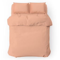 Пододеяльник Евро Макси на кнопках "Персик" 240х215см, перкаль 115г/м2, хлопок 100%, упаковка "классическая" ПВХ 28х41см, "Домашняя мода" (Россия)
