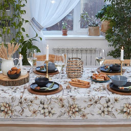 Скатерть Этель Floral mood, 220?147 см, 100 % хлопок, репс 210 г/м?