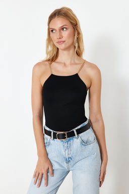 Siyah Ask?l? Basic Top Bluz TWOSS24BZ00617 - Trendyolmilla фото 2