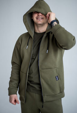 Костюм футер 3-нитка петля НАЧЕС качество пенье ,хаки