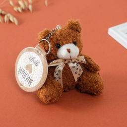 Цена за 2 шт. Брелок для ключей на кольце «Игрушка. Мишка коричневый с бантиком», на сумку, рюкзак, 9×6×9.5 см