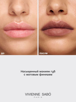Vivienne Sabo Муссовая помада для губ Muse de velours тон 02 холодный нюд  фото 3