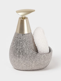 Дозатор для моющего средства с подставкой для губки Доляна «Африка», 350 мл, серый