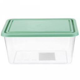Контейнер для продуктов пластмассовый 1,2л, 13х8х17,6см, фисташковый, подходит для СВЧ (Россия)