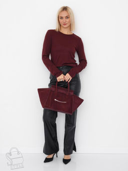 Сумка женская кожаная 999027NN wine red Natale Navetta