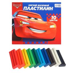 Пластилин 10 цветов, 150 г, Тачки