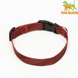 Ошейник Вязанка, ширина 2 см, красный