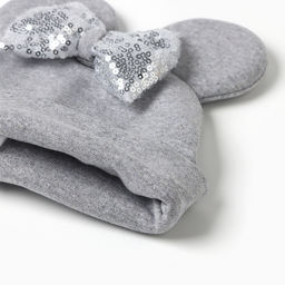 Шапка для девочки «Мышка», серая, размер 46-50 (12 мес. - 3 года)