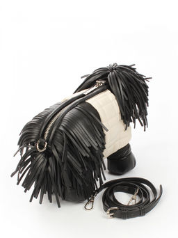 LACCOMA сумка ИГР2501-болонка-черный-белый эко кожа  фото 2