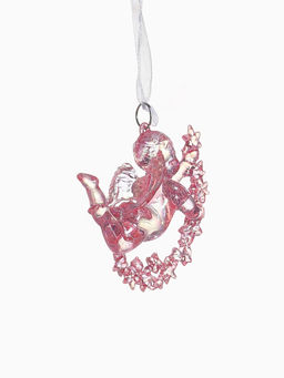 Цена за 2 шт. Ёлочная игрушка Зимнее волшебство. Ангел на звездах пластик, 78 см, сиреневый перелив фото 11