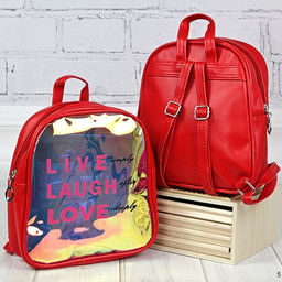 Рюкзак молодежный 22х7х20 см. Красный