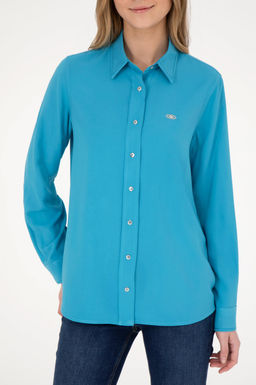 Женская синяя рубашка с длинным рукавом Неожиданная скидка в корзине - U.s. polo assn фото 6