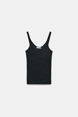 CAMISETA RIB TIRANTES / Plomo - Zara фото 2