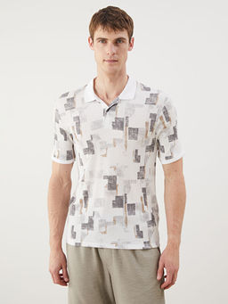 Polo Yaka Desenli Pike Erkek Ti??rt