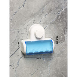 Держатель для зубных щёток на вакуумной присоске Доляна «Белая коллекция», 12×4.5×10.5 см