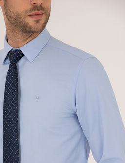 Mavi Slim Fit Uzun Kollu Klasik G_mlek