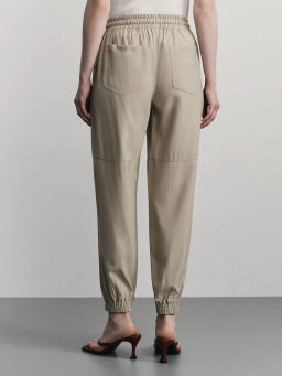 Брюки-джоггеры из вискозы / Zarina фото 4