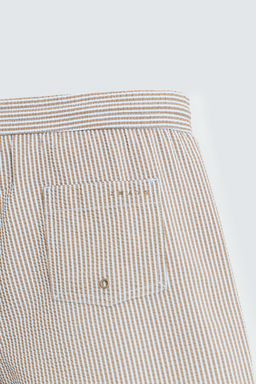 SEERSUCKER MID-LENGTH SWIMMING TRUNKS - Zara фото 4
