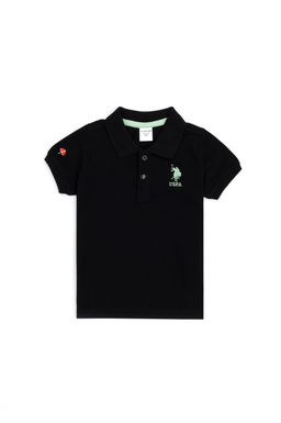 U. S. Polo Assn / Черная футболка с воротником-поло для мальчика - U.s. polo assn фото 4