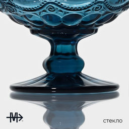 Креманка Magistro «Ла-Манш», 350 мл, 12×10.5 см, стекло, синяя