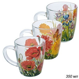 Кружка 325 мл Бейзик Флора круговая / 55531 /уп 12/ - ГалеонТрейд фото 3
