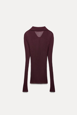 RIBBED FINE KNIT TOP - Zara фото 7