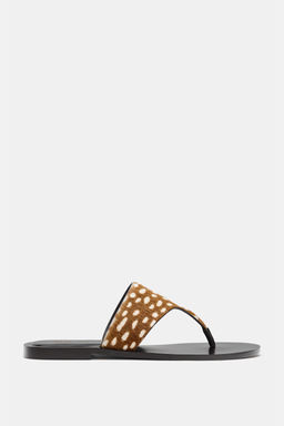SANDALIA PLANA PIEL TEXTURA / Multicolor - Zara фото 2