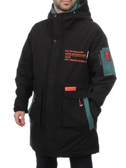 22066 BLACK GREEN Куртка мужская зимняя облегченная (150 гр. холлофайбер) - Fashion фото 4