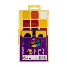 Краска акварель Лео Играй медовые, без кисти в пластиковой упаковке с европодвесом LPW-0118 18 цв