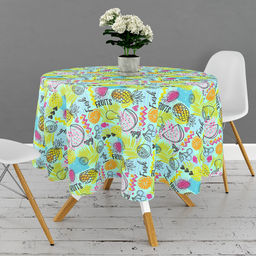 Скатерть д146см Фреш Фуд, диаметр стола до 105см, на 6 персон, рогожка, хлопок Комфорт 171г/м2, упаковка классическая 28х41см, Домашняя мода (Россия)