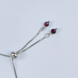 Браслет регулируемый из Агата, Граната и Обсидиана - Радуга самоцветов фото 3