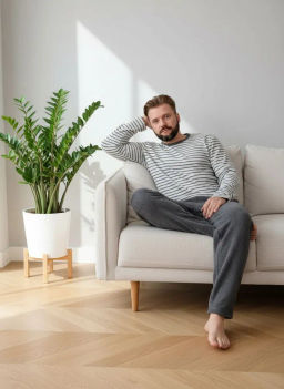 Пижама Вояж 2 серая, махра - Малина фото 6