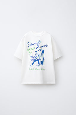 CAMISETA ESTAMPADO TEXTO / Blanco