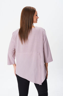 Блуза Modema 769/2 розово-серая полоска