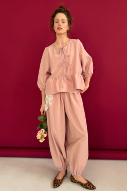 Блузка NATURE093/06/Пудровый - M&G all natural фото 4