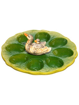 Тарелка д/фарш. яиц 19,5*19,5*7,5 "Уточка" керамика