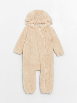 Kap??onlu Uzun Kollu Pel?? K?z Bebek Tulum